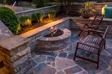 Outdoor makeover: Fire-Pit-Installation-Half-Moon-Stackstone