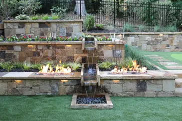 Outdoor makeover: Fire-Pit-Installation-Water-And-Fire-Features