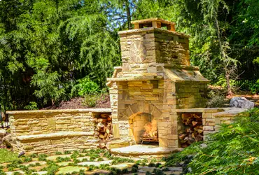Outdoor makeover: Fireplace-Installation-Brown-Rubble-Stackstone