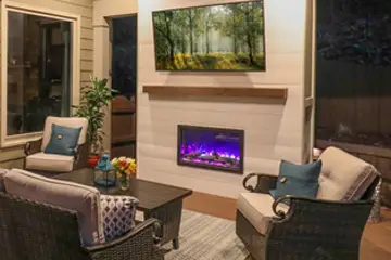 Outdoor makeover: Fireplace-Installation-Electric-Fireplace