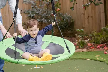 Outdoor makeover: Kid-Friendly-Backyards-Baby-Swing