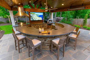 Outdoor makeover: Outdoor-Kitchens-Wood-Burning-Fireplace