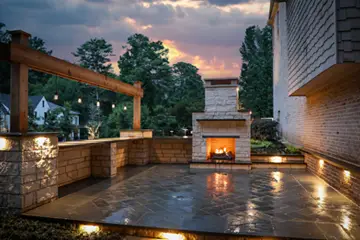 Outdoor makeover: Outdoor-Living-Adults-Hang-Out-With-Conveincne-Of-Gas-Buring-Fireplace