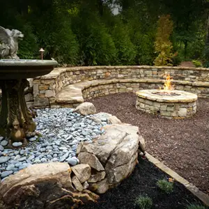 Outdoor makeover: Atlanta-hardscaping-outdoor-fireplace
