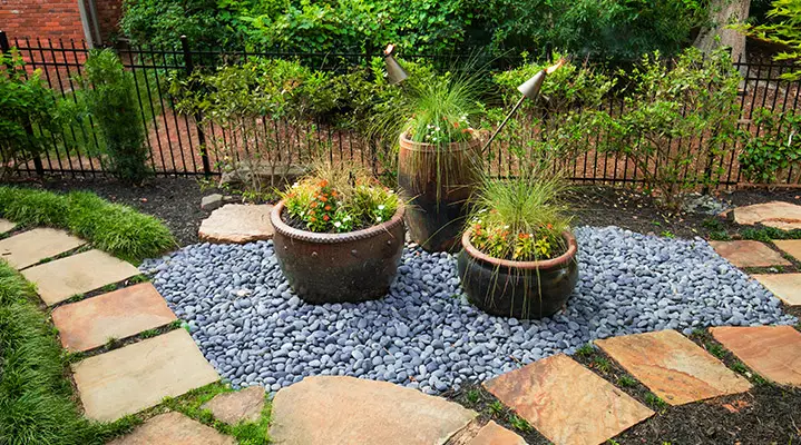 Outdoor Makeover: Hardscape_With_Stone_Planter