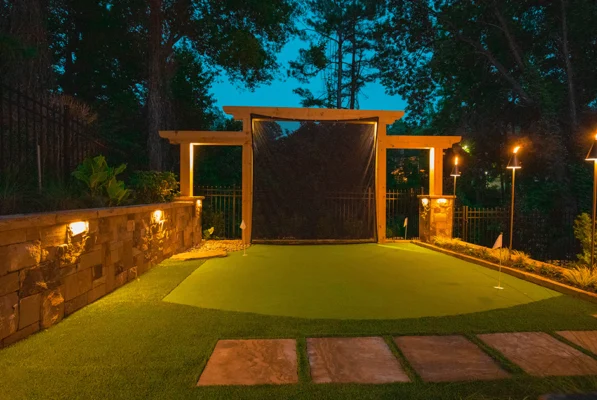 Outdoor Makeover: Backyard_Outdoor_Lighting_With_Sports_Court_Design