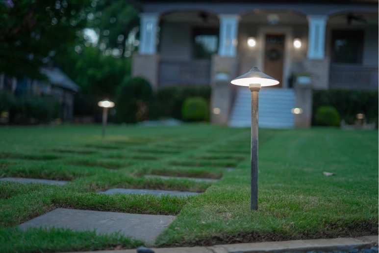 landscape lighting installation in Atlanta